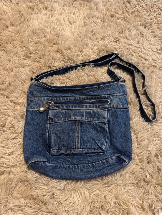 Handbags - Vintage Denim Crossbody Shoulder Bag in Blue